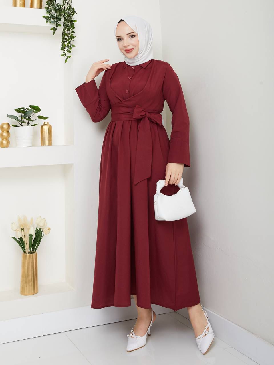 Çilek Elbise Terikoton Kumaş / REMA Butik