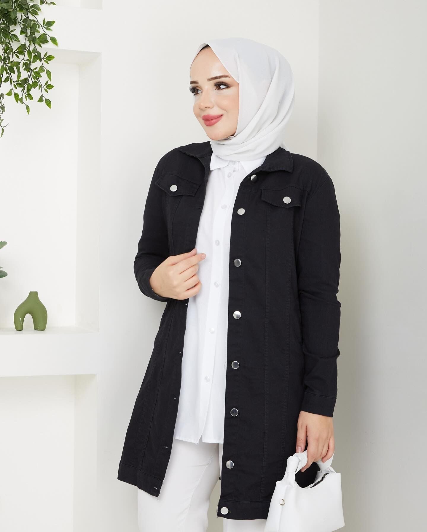 Likralı Yumuşak İnce Kot Ceket - Rema Butik