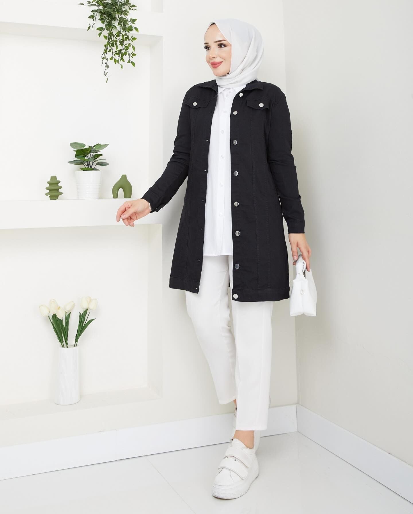 Likralı Yumuşak İnce Kot Ceket - Rema Butik