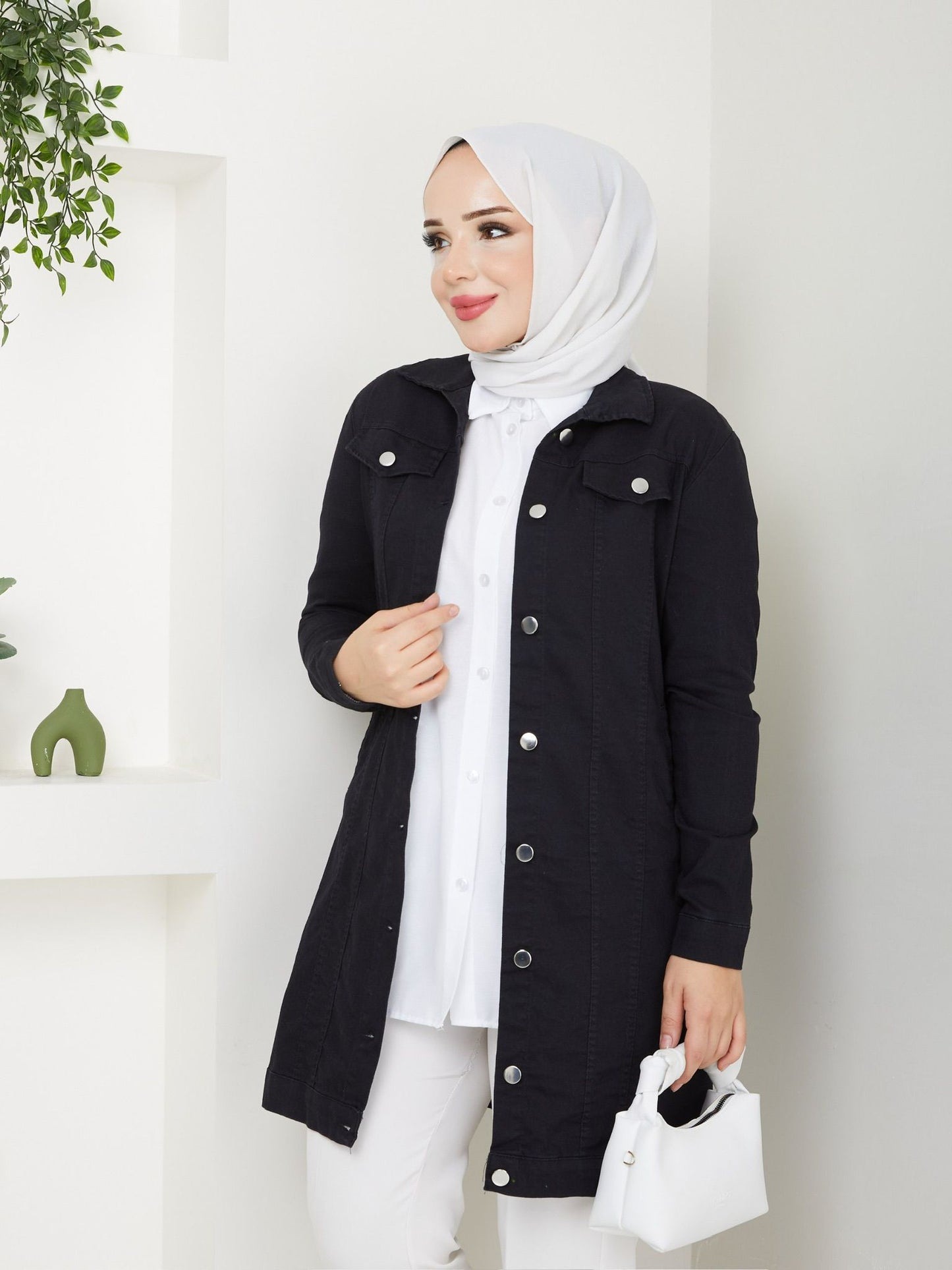 Likralı Yumuşak İnce Kot Ceket - Rema Butik