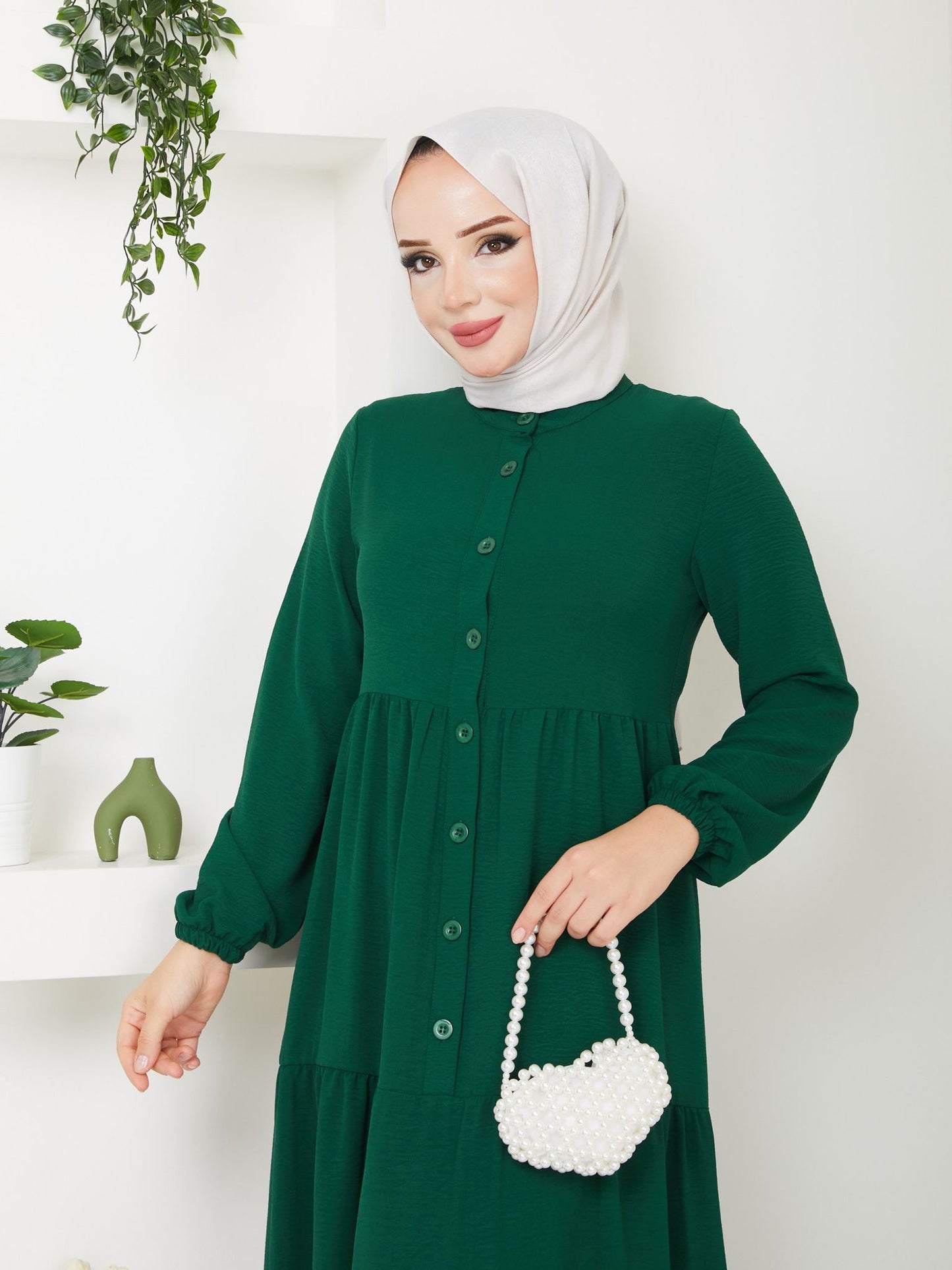 Tam Boy Mevlana Elbise İthal Ayrobin Kumaş - Rema Butik