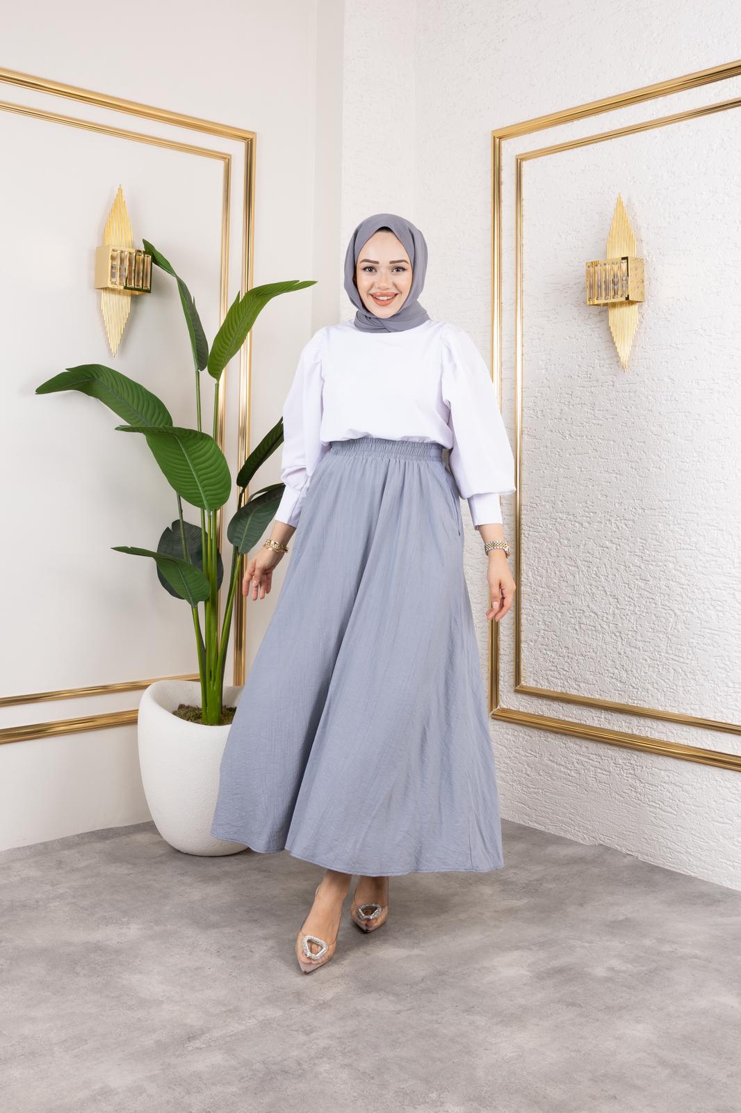 Cepli Çilek Kumaş Etek - Rema Butik