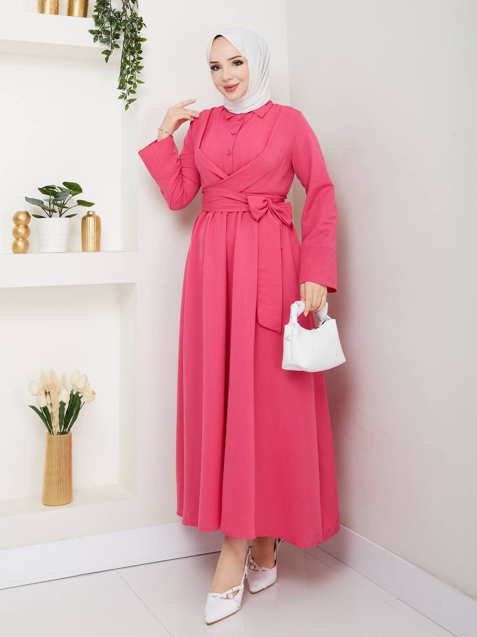 Çilek Elbise Terikoton Kumaş / REMA Butik