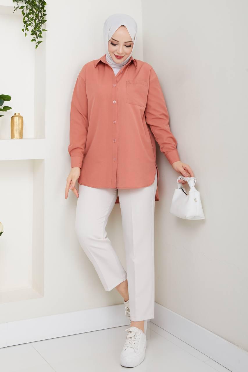 Tek Cepli Gömlek Terikoton Kumaş / Rema Butik