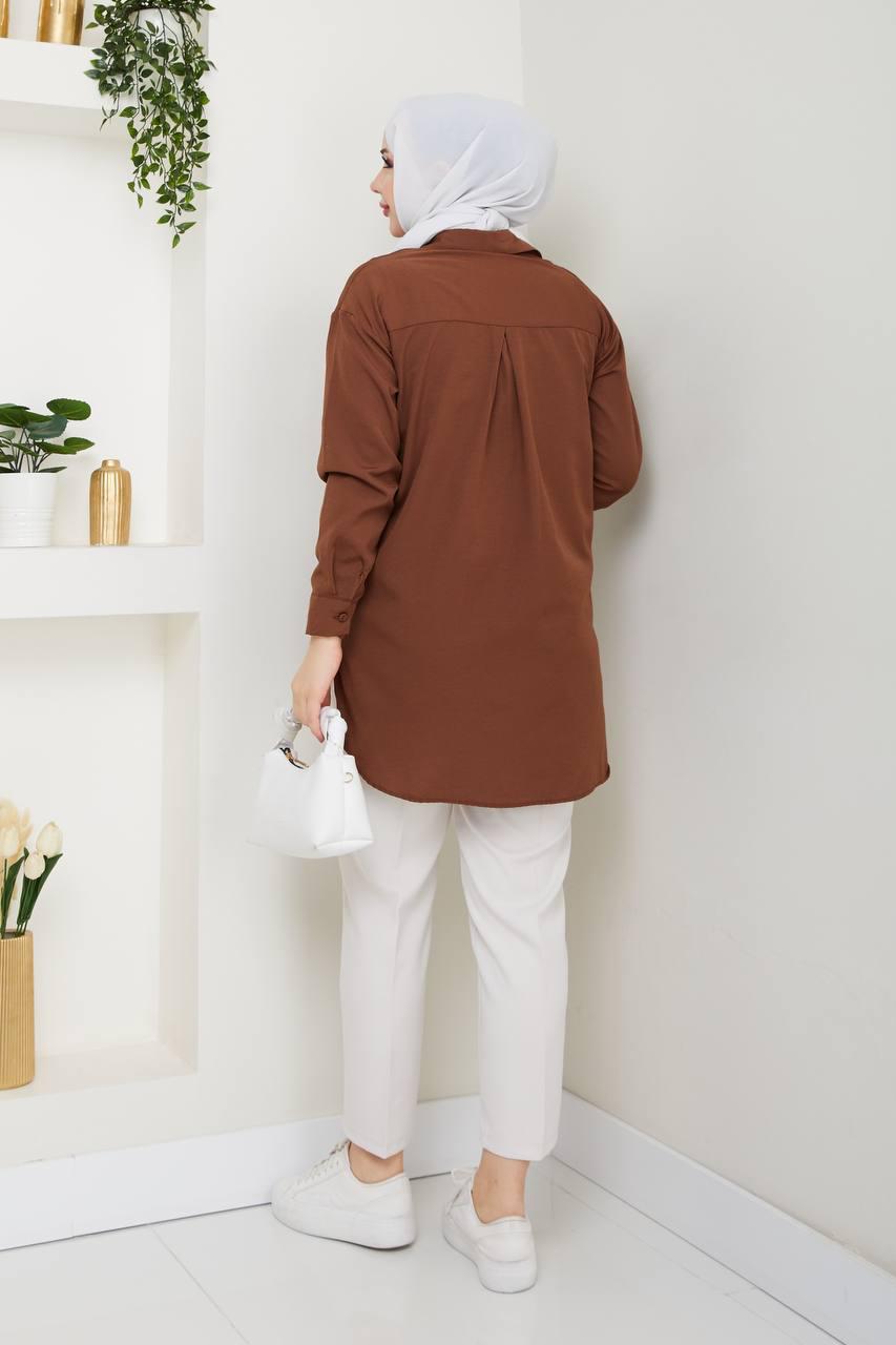 Tek Cepli Gömlek Terikoton Kumaş / Rema Butik