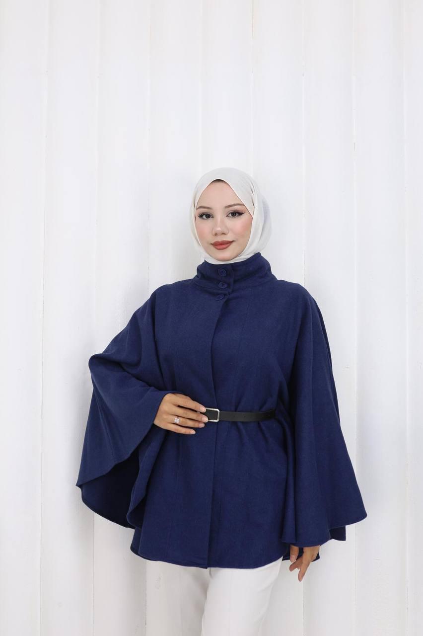 DÜĞME VE KEMER DETAYLI PANÇO-remabutik