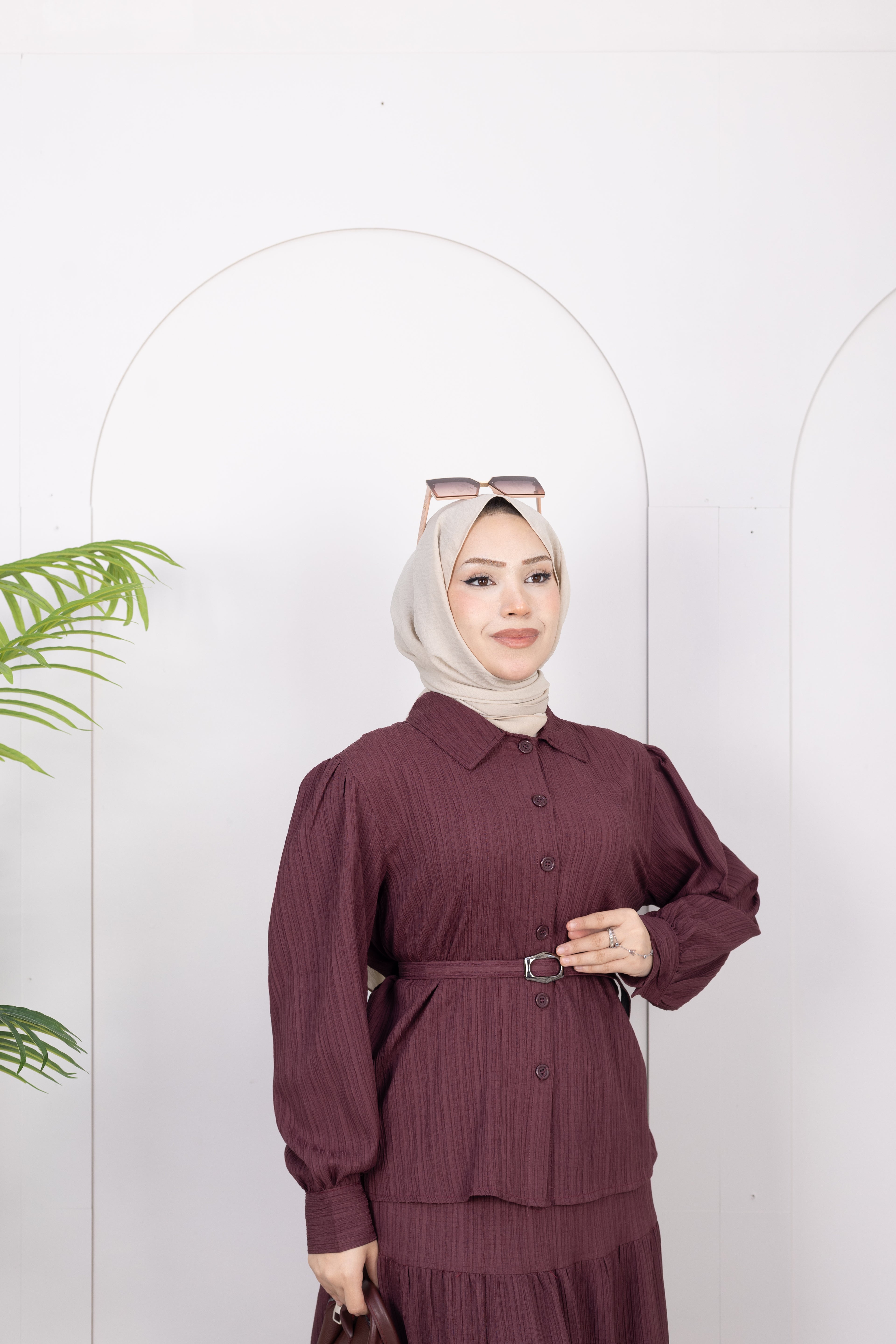 Mila Kemerli Etek-Ceket Takım