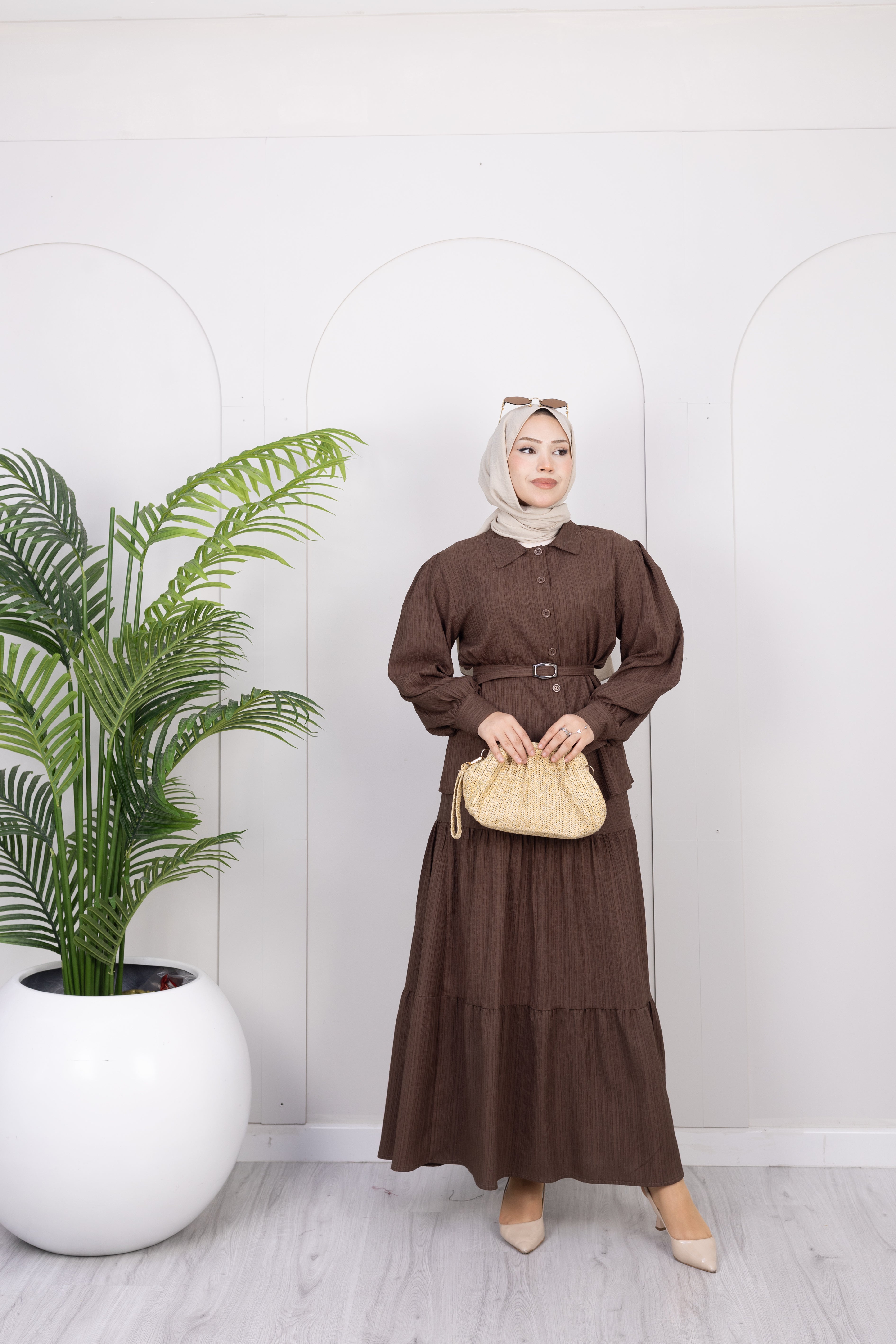 Mila Kemerli Etek-Ceket Takım