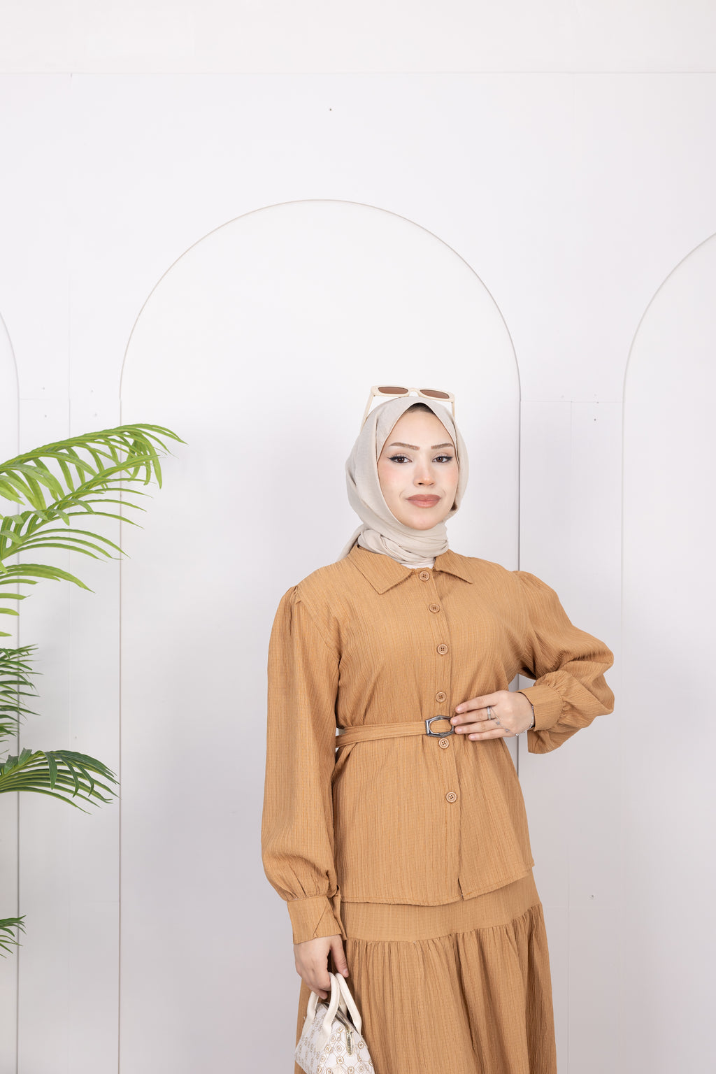 Mila Kemerli Etek-Ceket Takım