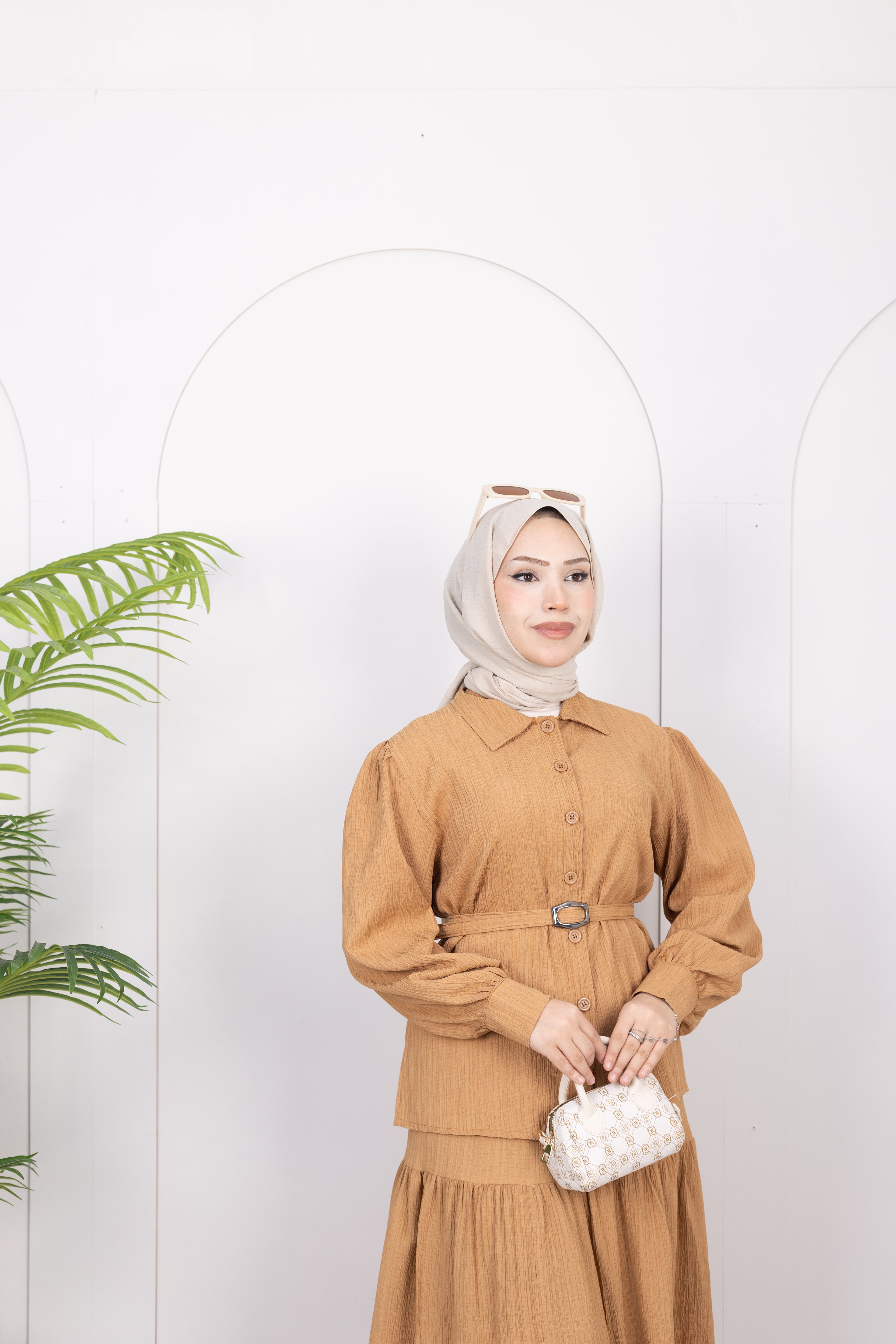 Mila Kemerli Etek-Ceket Takım