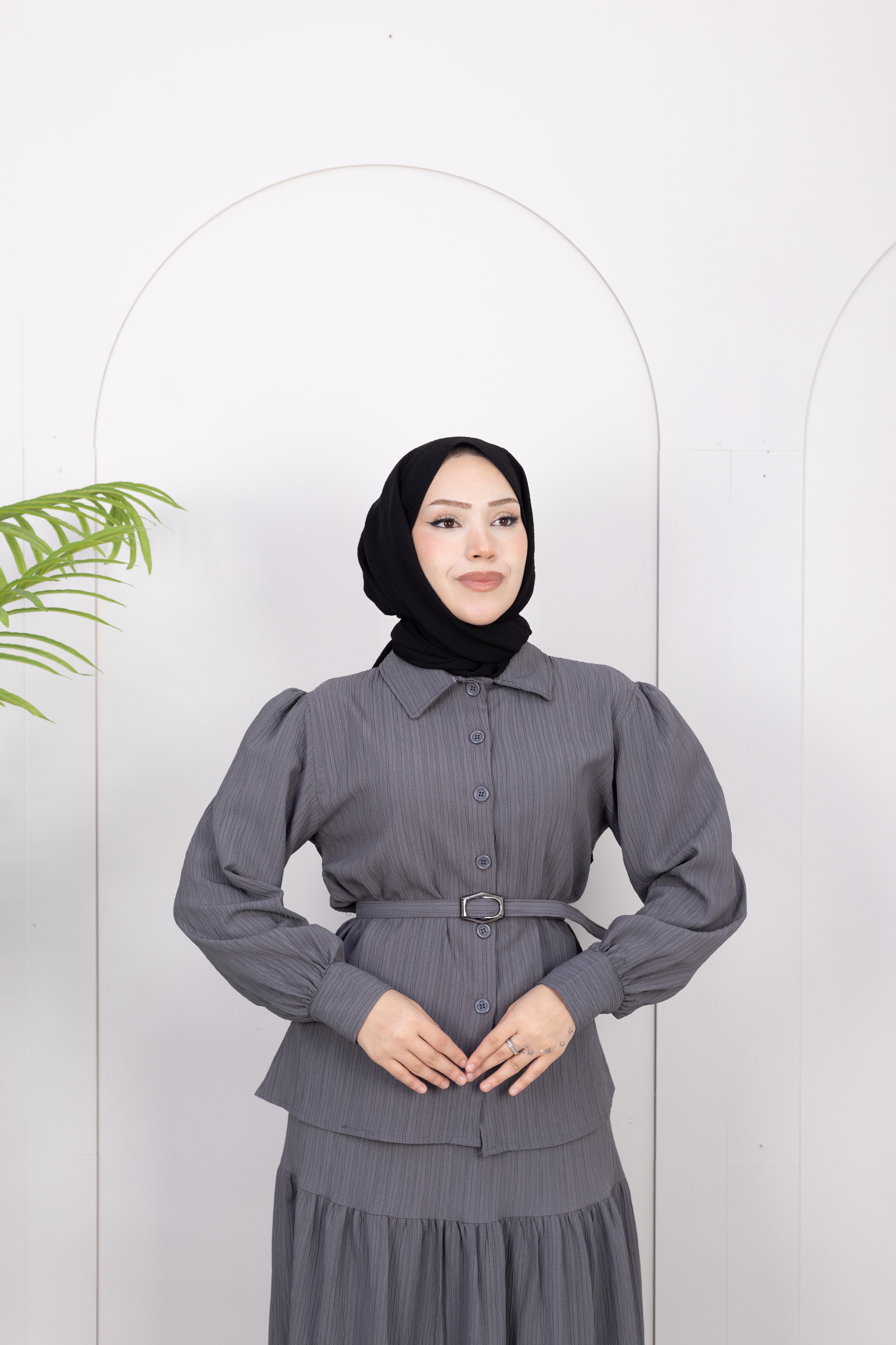 Mila Kemerli Etek-Ceket Takım