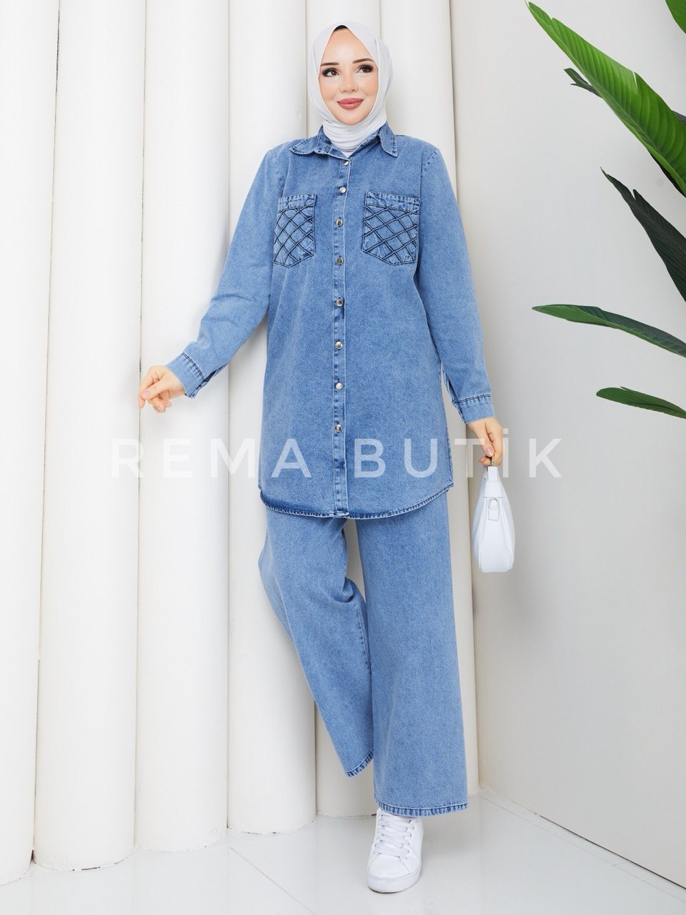 NORA PANTOLONLU DENIM TAKIM