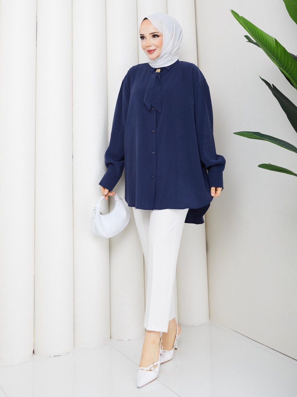 KRAVATLI MODAL GÖMLEK PANTOLONLU İKİLİ TAKIM