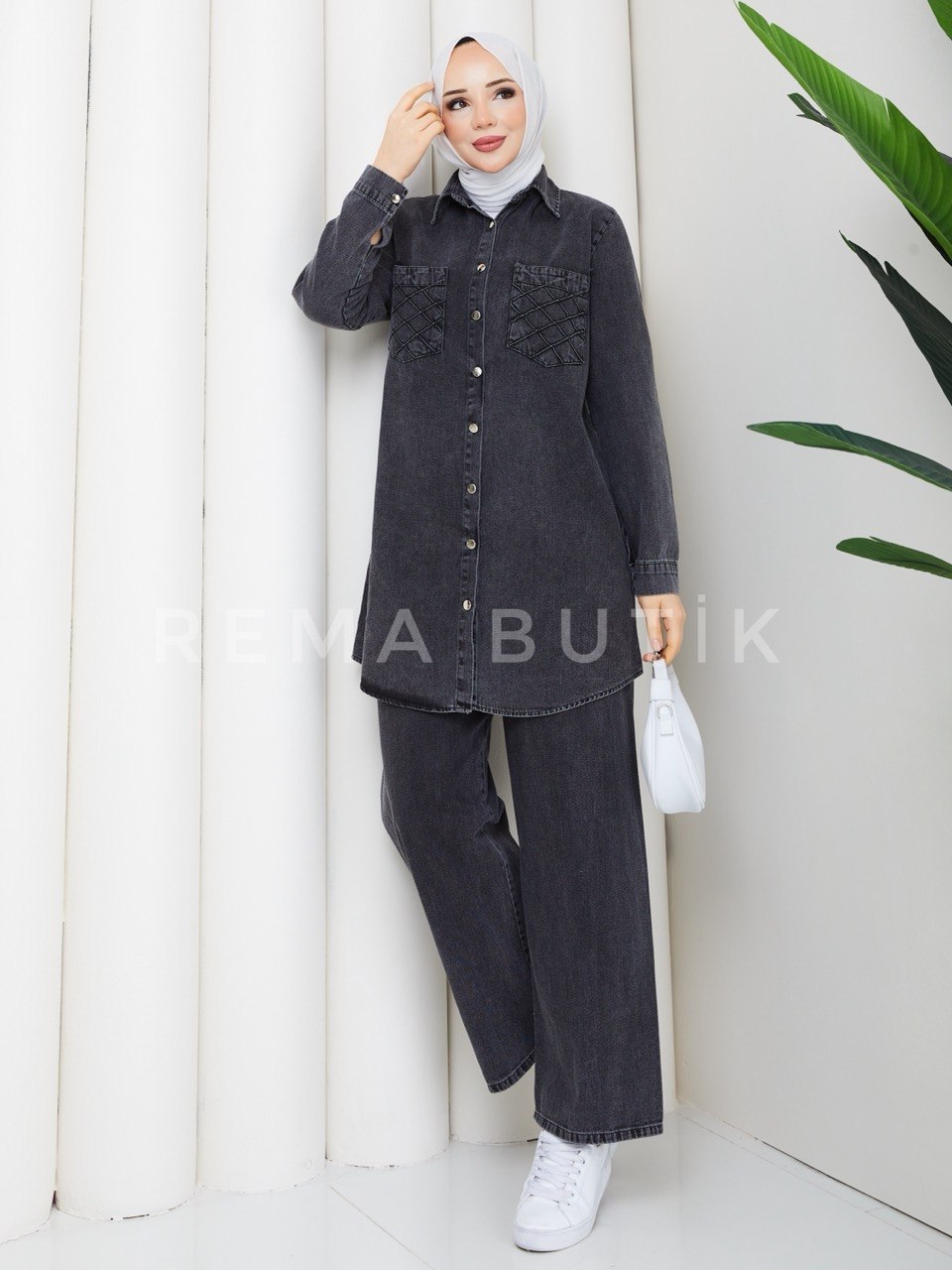 NORA PANTOLONLU DENIM TAKIM