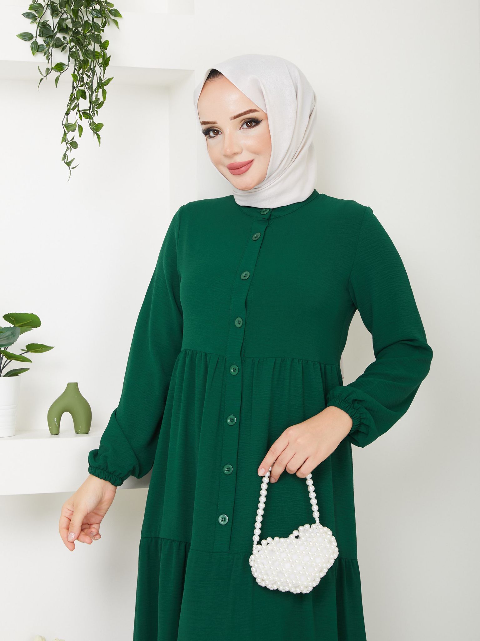 Tam Boy Mevlana Elbise İthal Ayrobin Kumaş - Rema Butik