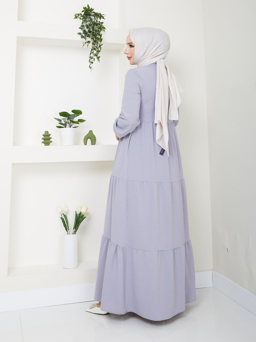 Tam Boy Mevlana Elbise İthal Ayrobin Kumaş - Rema Butik