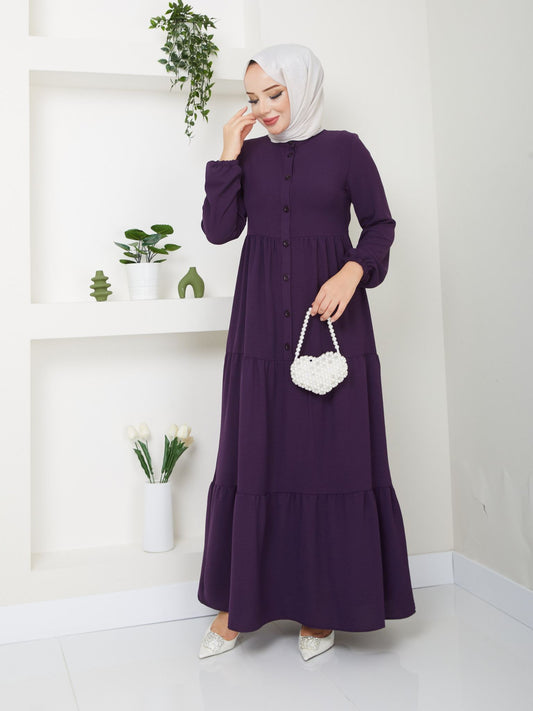 Tam Boy Mevlana Elbise İthal Ayrobin Kumaş - Rema Butik