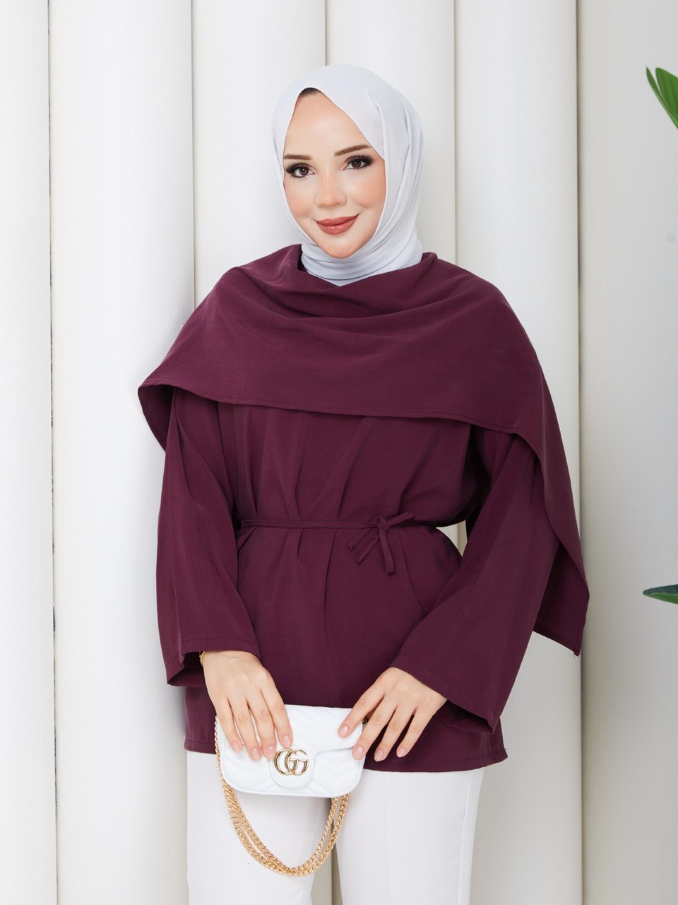 PELERİN DETAYLI TUNİK