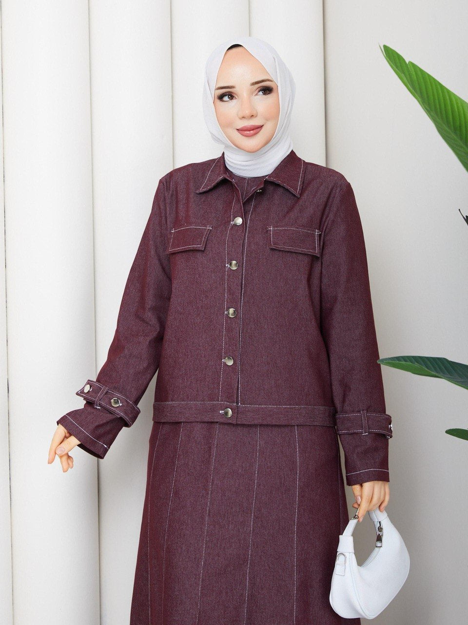 MODERN KESİM CEKETLİ TESETTÜR ELBİSE