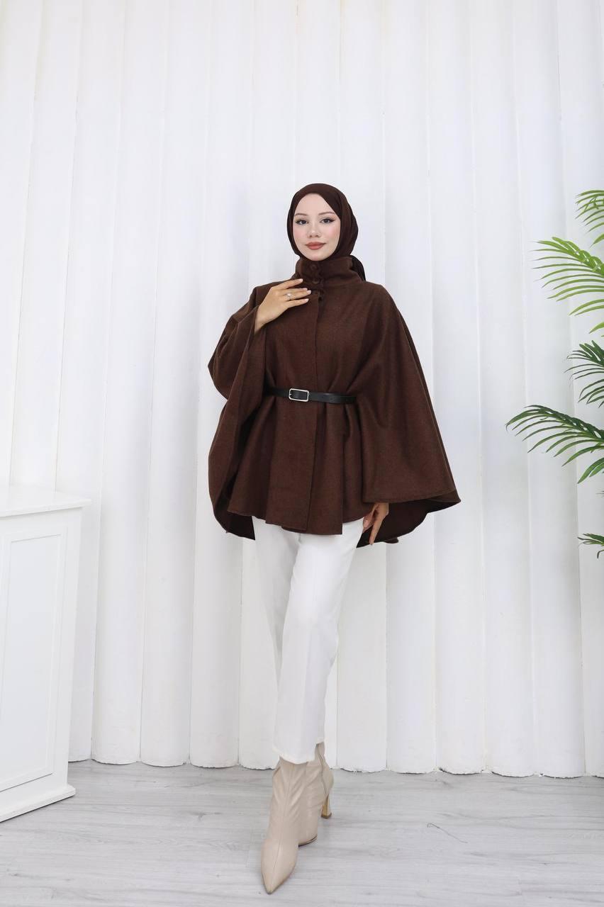 DÜĞME VE KEMER DETAYLI PANÇO-remabutik