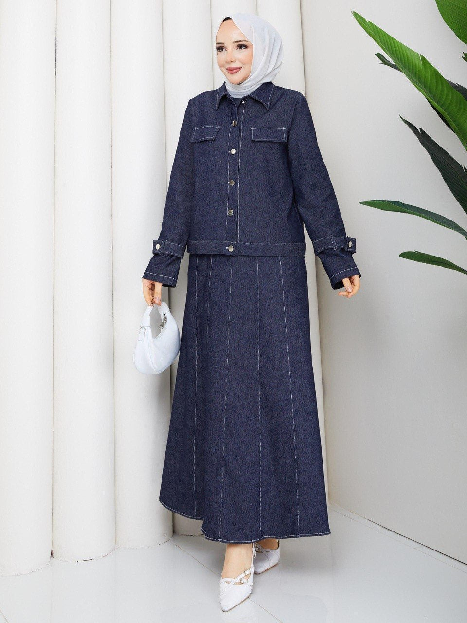 MODERN KESİM CEKETLİ TESETTÜR ELBİSE