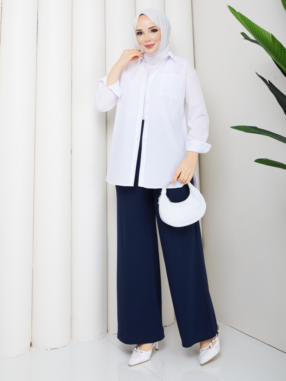 PALAZZO PANTOLON BOYFIREND GÖMLEK İKİLİ TAKIM