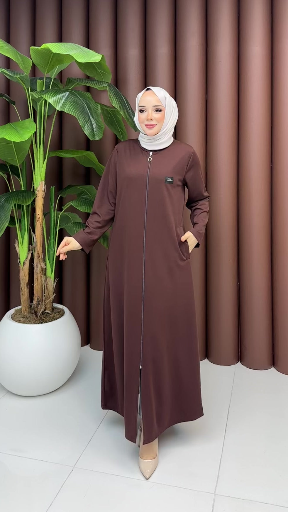 Elegance Fermuarlı Ferace