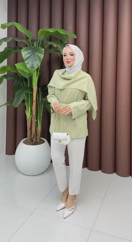 PELERİN DETAYLI TUNİK