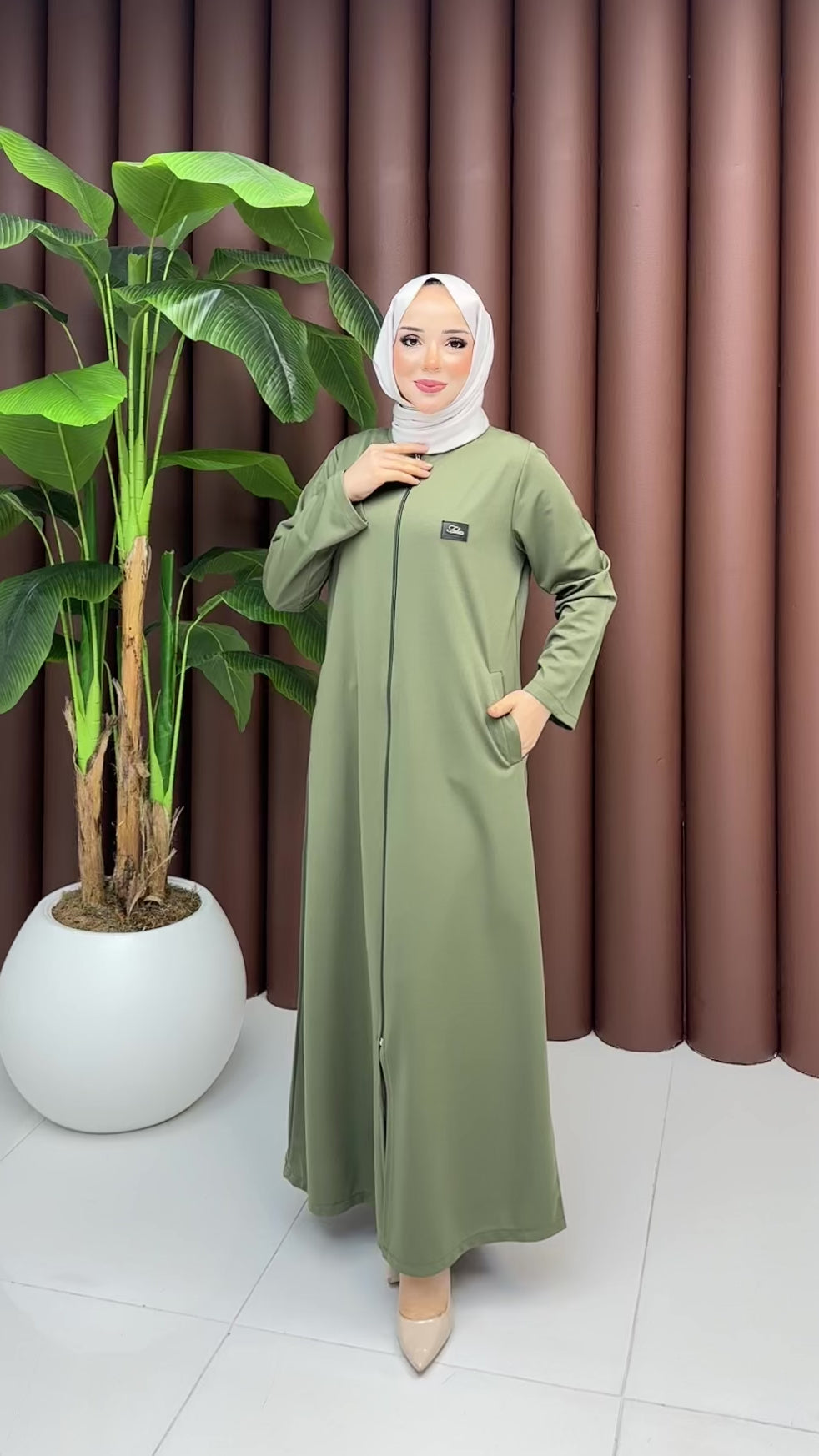 Elegance Fermuarlı Ferace