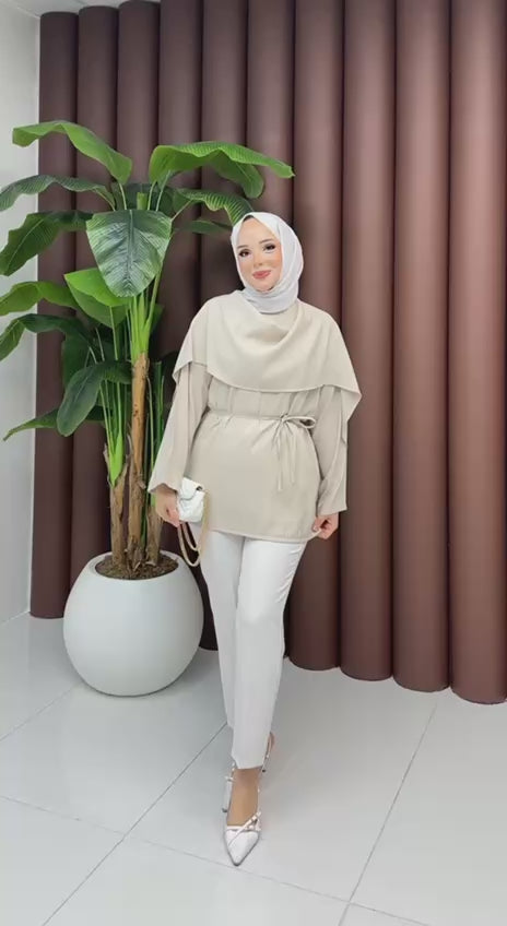 PELERİN DETAYLI TUNİK