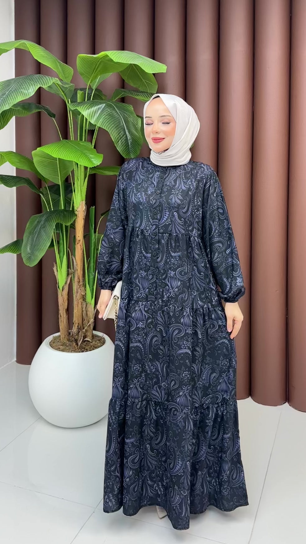 Zambak Desen Elbise