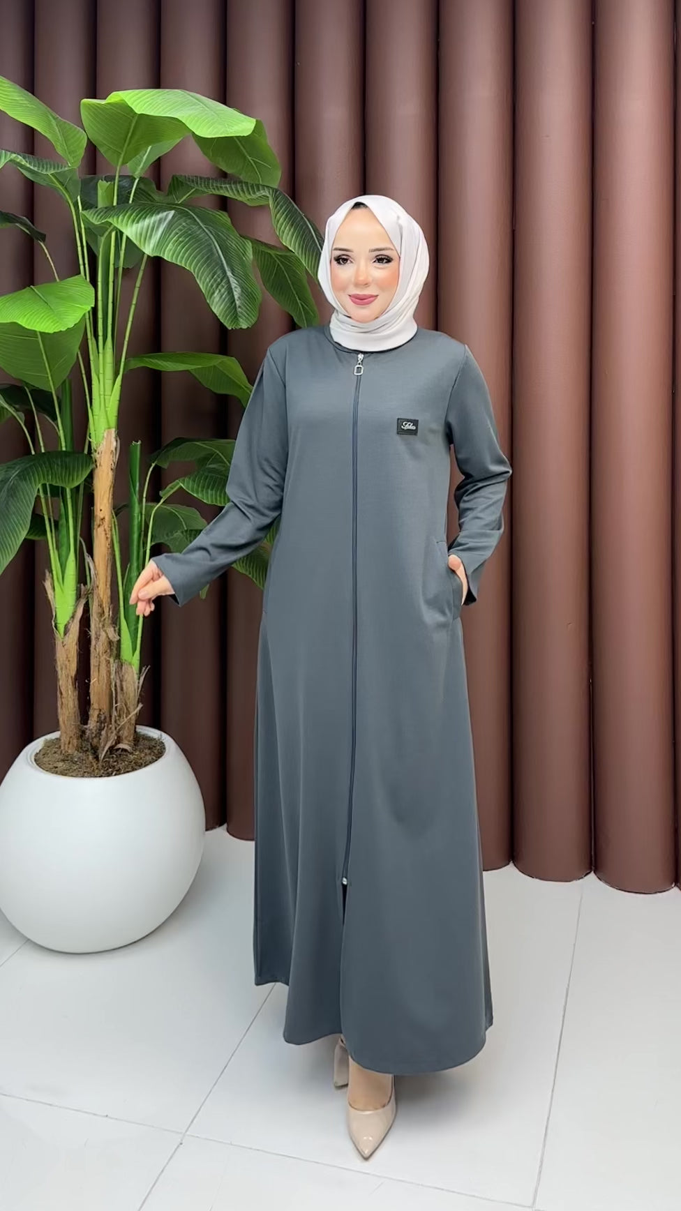 Elegance Fermuarlı Ferace