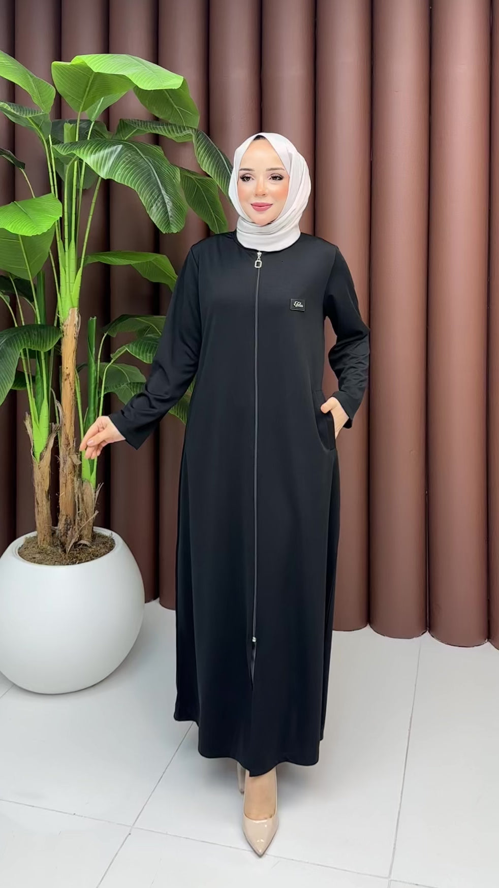 Elegance Fermuarlı Ferace