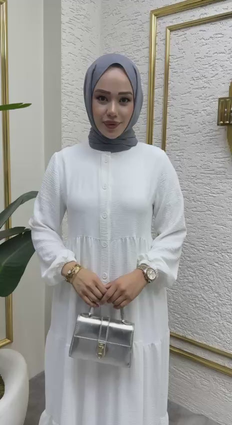 İTHAL AYROBİN KUMAŞ TAM BOY MEVLANA ELBİSE