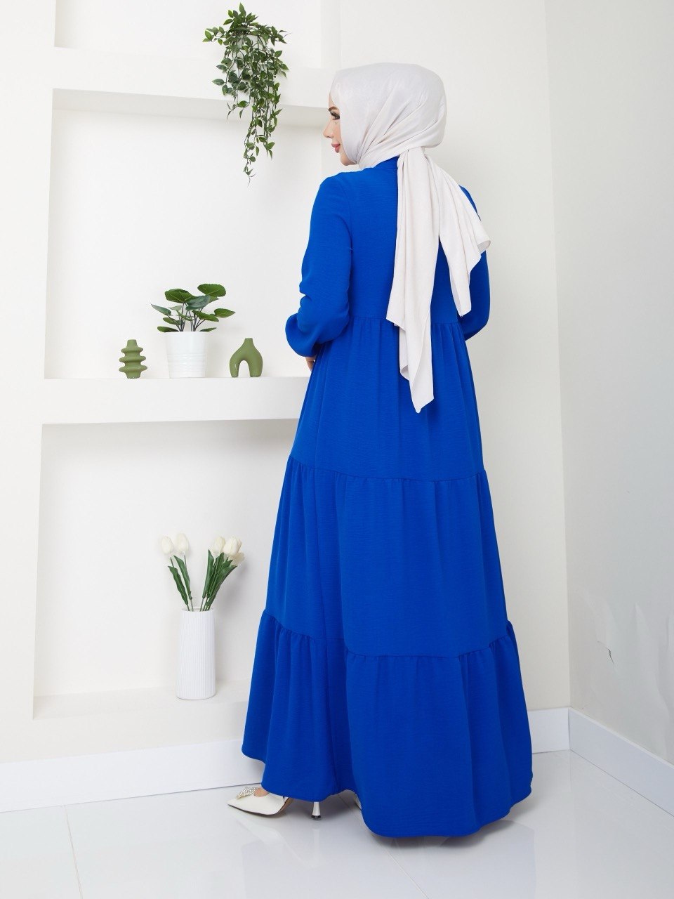İTHAL AYROBİN KUMAŞ TAM BOY MEVLANA ELBİSE