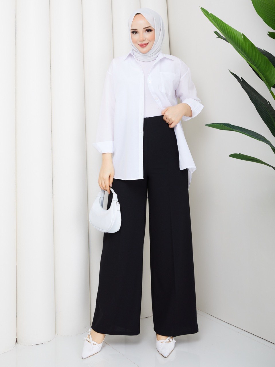 PALAZZO PANTOLON BOYFIREND GÖMLEK İKİLİ TAKIM