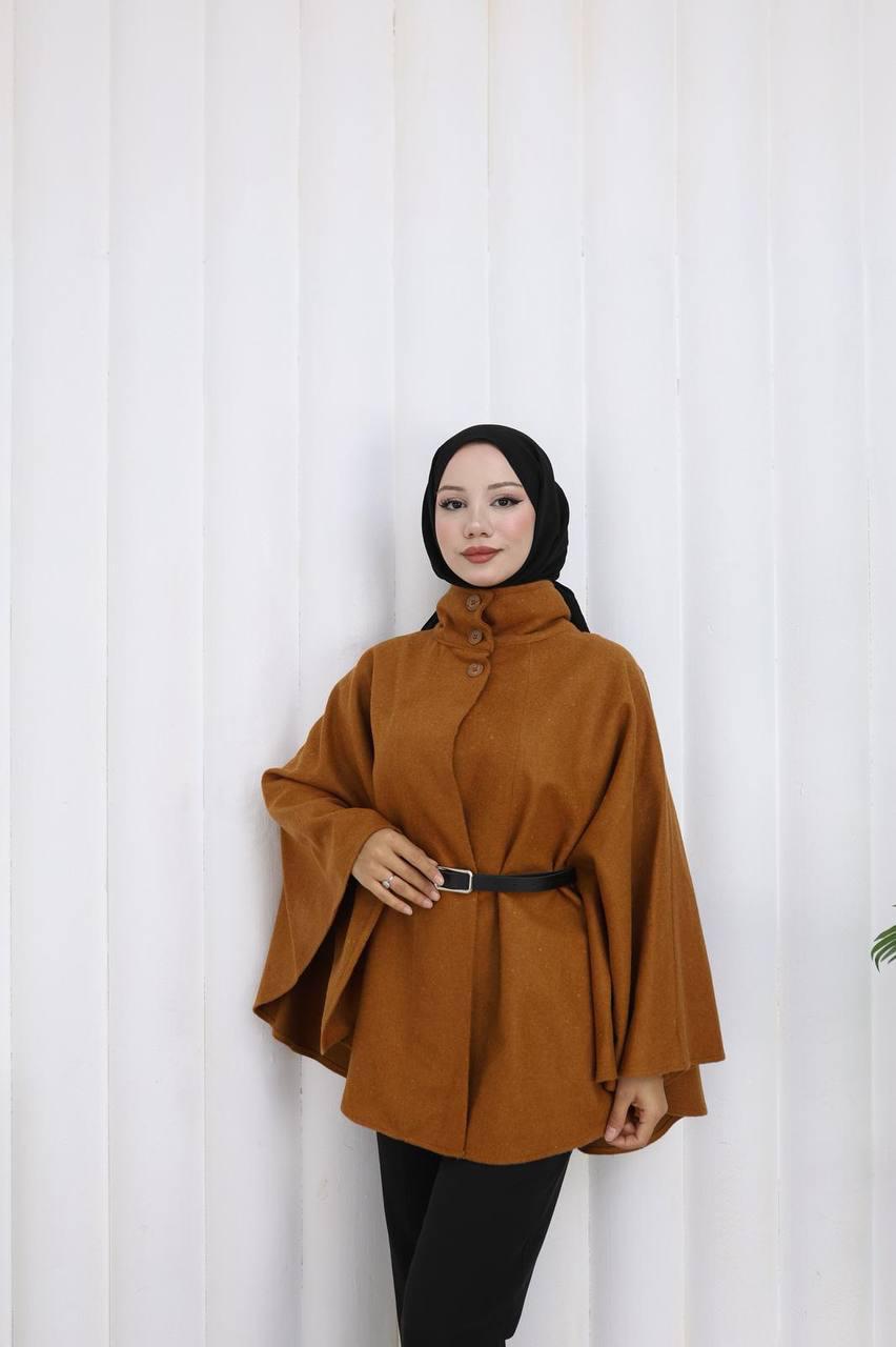 DÜĞME VE KEMER DETAYLI PANÇO-remabutik